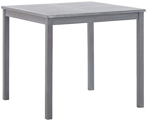 Myheimly Gartentisch Grau 80x80x74 cm Massivholz Akazie