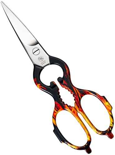 NTS Solingen Geschmiedete Küchenschere aus rostfreiem Edelstahl, Made in Germany, Hochwertige Haushaltsschere für Rechts- und Linkshänder geeignet, BBQ