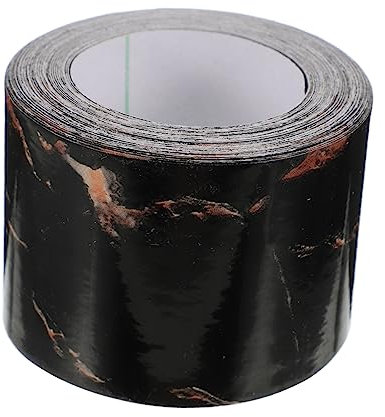 SHINEOFI 1 Rouleau plinthe autocollante décalque de sol de salle de bain décalque adhésif ménager autocollant de plinthe autocollant de sol antidérapant sticker mural maison PVC Noir