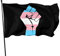 Bandiera transgender Fist 3x5 piedi, decorazione da giardino per esterni