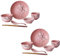 BESTYASH 1Juego Conjunto de Vajillas de Cerámica de Rosa Incluye Platos Tazas Cucharas Limpiar