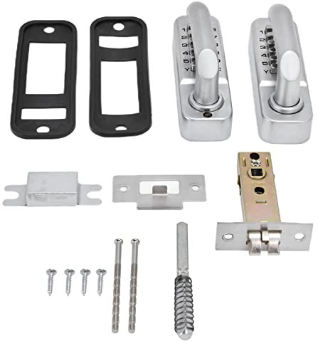 Gsycle Serrure de Porte mécanique, poignée Double Face Serrure à Combinaison clôture en Fer forgé Serrure de Porte d'entrée sans clé pour Porte de Bureau à Domicile