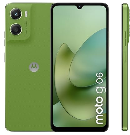 moto g06 12GB (4GB+8GB RAM Boost)/64GB color PANTONE TENDRIL, Gran pantalla 6.88 con sonido Dolby Atmos, Sistema de cámara con IA de 50 MP, Protección contra el agua IP64, Batería de 5100 mAh