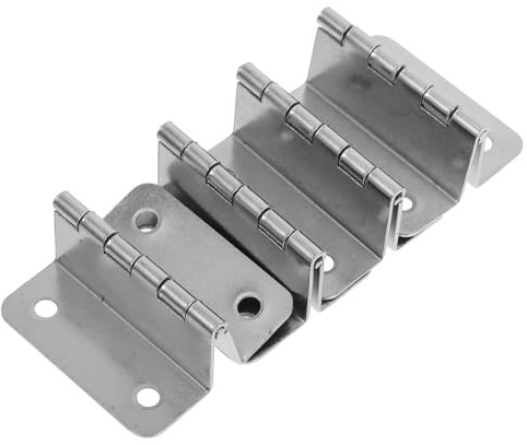 EXCEART Charnières à Paumelles Pliantes 4 Volets 180° en Fer 4 Pièces pour Portes de Meubles et Placards Quincaillerie, Charnières Métalliques Robustes et Polyvalentes pour Bureau