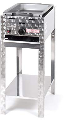 Gasbräter 3,65 kW Standmodell mit Stahlpfanne 1-flammig Gasgrill Grill Gastrobräter Profigrill Verein