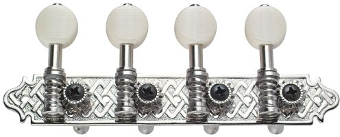 Golden Gate M-129 Engraved A-Model Mandolin Tuners - 2 Planks (4+4) - Nickel
