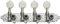 Golden Gate M-129 gravierte A-Style Mandolinen Mechaniken -2 Platten mit je vier Mechaniken (4 + 4) - Nickel