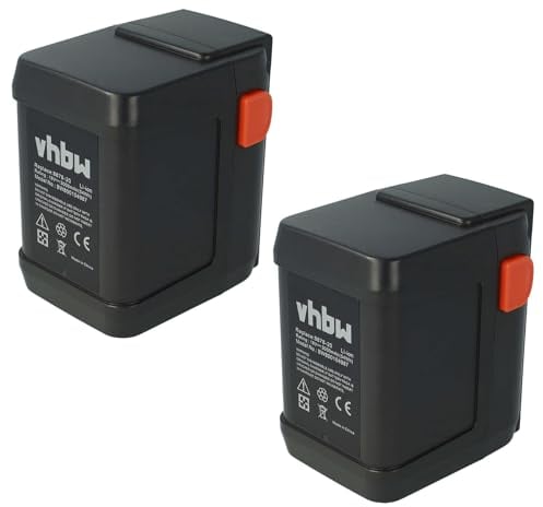 vhbw 2X Akku kompatibel mit Gardena Akku-Heckenschere EasyCut 50-Li/EasyCut Li-18/50, 8873, 8877 Ersatz für 8835 8835-20, 8839, 8839-20 (Li-Ion, 3000mAh, 18V)