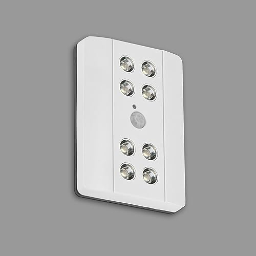 BRILONER – Nachtlicht mit Bewegungsmelder, Unterbauleuchte Küche LED, Schranklicht, Schrankbeleuchtung, Küchenlampe, Unterschrank Küche, Batteriebetrieben, Nachtlicht, Weiß