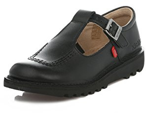 Kickers Girl's Kick T Bar Black School Shoes | Classic & Stylish | Extra Comfortable | Premium Quality,