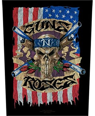 NNG Guns 'n' Roses - Skull Flag - Rückenaufnäher/Backpatch - Versand KOSTENFREI