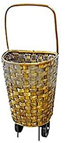 Orework Chariot à bûches avec roulettes, marron, 52 x 43 x 33 cm