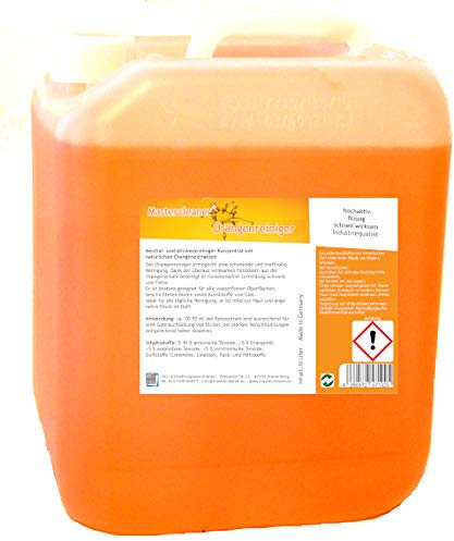 Orangenreiniger Konzentrat mit nat. Orangenöl der hochwirksame und kraftvolle Allzweckreiniger 10 Liter Biologisch abbaubar