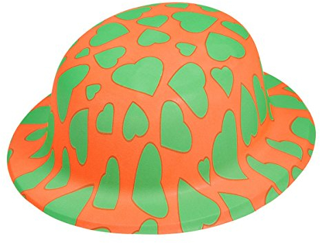 Alsino Cooler Partyhut als Trilby- oder Melonenhut, wählen:P-32 Melone orange grün