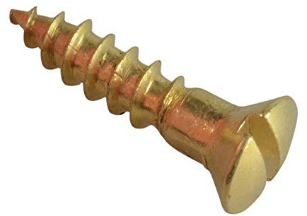ForgePack Wood Screws - Solid Brass | 5/8 x 6 | Solid Brass | Pack 25