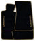 Autoteppich Stylers ATSQ100-CAB002542 Passgenaue Fußmatten in schwarz mit Druck Cabrio seitlich und Rand in Beige