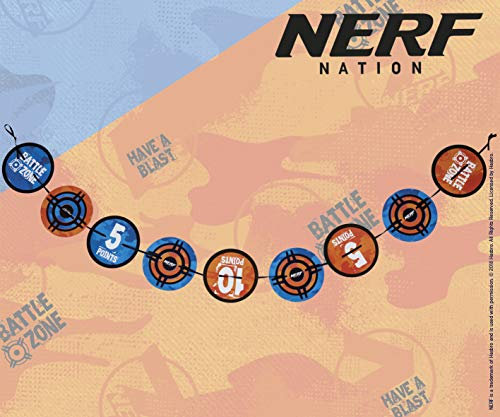 TIB Heyne 1,9m Partykette * NERF * als Deko zur Party und Kindergeburtstag | Mitgebseltüten Geschenktüten Tüten Party Mottoparty Geburtstag Kinder Nitro Blaster Strike Hasbro