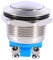 Bouton-poussoir de voiture, interrupteur momentané 12V de klaxon de bouton-poussoir en métal imperméable de voiture de 19mm