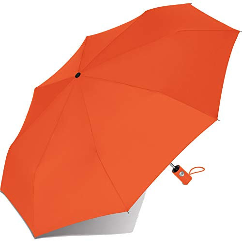 RS-Taschenschirm mit Auf-Zu-Automatik und farblich passendem Griff - orange