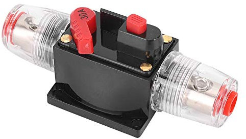 EBTOOLS Disjoncteur audio de voiture, amplificateur audio de camion de voiture réinitialiser le disjoncteur porte-fusible accessoire de voiture DC 12-24V(30A)