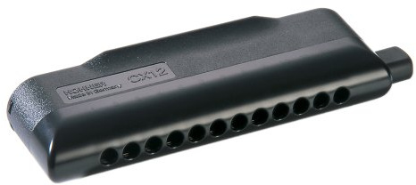 Hohner Accordions Hohner Harmonica CX-12 Chromatic Harmonica, Key of A, Black (7545-A)