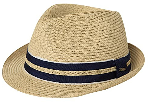 Comhats Summer Fedora Straw Hats for Men Beach Sun Panama Packable Trilby Dress Derby Beige X-Large