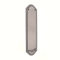 Georgian Solid Cast Brass Square & Shaped Pushplate Door Fingerplate Protector Rope Design in 3 Finishes (Half Round Push Plate, Satin Chrome)