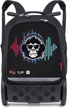 Nikidom - Kinderrucksack - Roller Up XL Ozzie - 53 x 38 x 23 cm - Robuster Rucksack - Unisex - Rucksack mit Rollen in Premium Qualität - Schulrucksack für Kinder - Inklusive Tragegurt