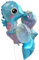 DIWULI Seepferdchen Ballon Set Blau - Kindergeburtstag Deko