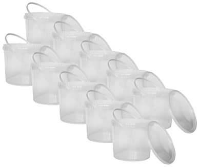 Nipter Kunststoffeimer lebensmittelecht mit Deckel, transparent, 5L x 20 Stück