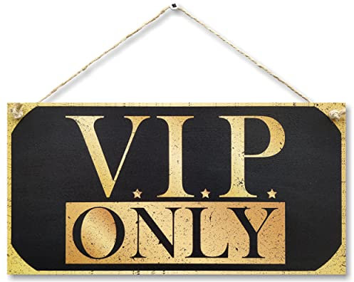 CARISPIBET V.I.P. Only Home signs house decorative hanging ornament wall art plaques welcome signs 6 x 12