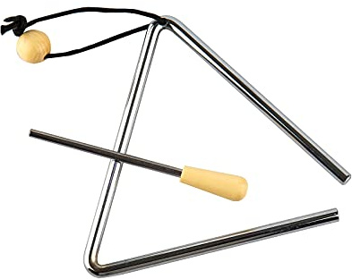 Musfunny Triangle Percussion Instrument 6 Inch: Triangle with Striker