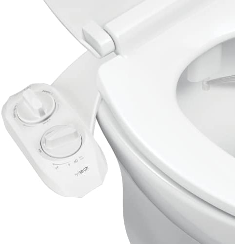 LUXE Bidet NEO 185 Plus Bidet pour toilettes, charnières innovantes pour le nettoyage, installation facile, auto-nettoyage avancé à 360°, double buse, lavage féminin et arrière (blanc)
