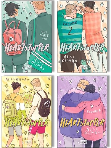 Alice Oseman | Heartstopper Band 1 - 4 als Set | deutsche Hardcover-Ausgabe | Comic zur Netflix-Serie | inklusive Postkarten zum Buch