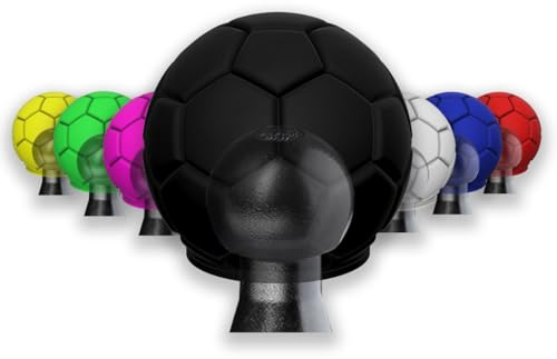 R-Satz Shop Anhängerkupplung Kappe Fußball Abdeckung Lustig - Auswahl aus 7 Farben - AHK Kugelschutz Schutzkappe (Schwarz)