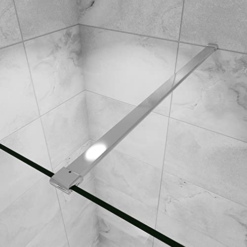 Barre de stabilisation 90cm pour douche à l'italienne, barre de fixation en aluminium chromé