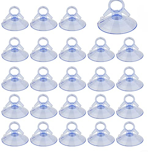 40 ventosas de goma transparente de 20 x 45 mm, de PVC, transparentes, para exteriores, cocina, baño, ventanas, espejos