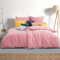 Soifox Winter Flanell bettwäsche 135 x 200 4teilig - Rosa Flauschige und warme Cashmere Touch Bettbezug 2er Set + Kissenbezug 2er Set 80x80 cm mit Reißverschluss