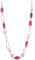 FULU AUTUMN Collana da Donna in Argento con Perline Lunghe Collana a Catena Maglione Bohémien Bigiotteria di Cristallo Regali di Compleanno per la Fidanzata(07-Hot pink)