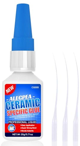 20g Ceramic Super Glue for Porcelain and Pottery Repair - Rapid-Setting, Waterproof Adhesive for Porcelain, Pottery, Dishes, Tiles, DIY Crafts, and More