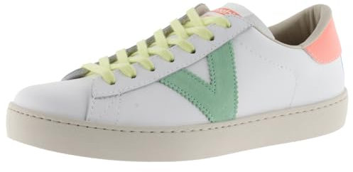 victoria Basket Berlín Piel & Piezas Flúor & Cordones Color En Contraste 1126171 para Mujer Pomelo 40
