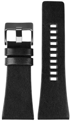 ROWCES Großes Herren-Uhrenarmband aus Leder, 24mm – 32mm, schwarz-braunes Ersatzarmband, 30mm
