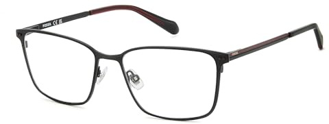 Fossil Brille mit Sehstärke für Unisex optional mit Sonnenbrillentönung oder Blaulichtfilter, Quadratisch, gefertigt aus Metall (inklusive Brillenetui) | Gefertigt aus Metall, optional mit Sonnenbrillentönung oder Blaulichtfilter, inklusive Brillenetui