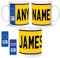 Personalised Car Registration Number Plate Design 10oz Mug Cup UK UE Name Reg or Text Custom Learner Driver