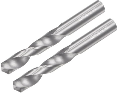 sourcing map Solid Carbide Drill Bits, 6.8mm C2/K20 Tungsten Carbide Jobber Drill Bits Straight Shank Drilling Tool for Stainless Steel Aluminum Iron Metal Plastic 2pcs
