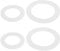 YINETTECH Lot de 2 Joints D'étanchéité en Silicone pour Base de Valve de Chasse D'eau Compatible avec Grohe Adagio 43808000 43544000 Le Piston (66 X 46,5 X 2 Mm 47 X 30 X 2 Mm)