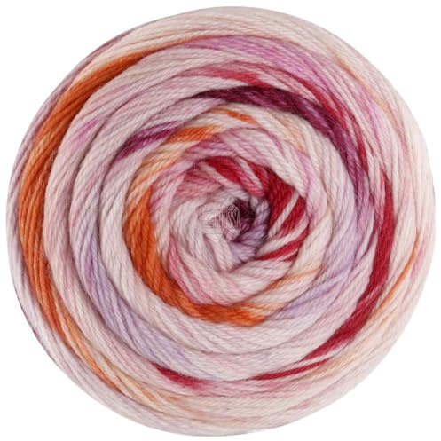 LANA GROSSA Meilenweit 100 Dusk | Sockenklassiker, bedruckt und waschmaschinenfest | Handstrickgarn aus 80% Schurwolle (Merino) & 20% Polyamid | 100g Wolle zum Stricken & Häkeln | 400m Garn FB6204