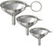 Bosillsm Lot de 3 petits entonnoirs en acier inoxydable pour le transfert d'huile, de sel, de sucre, de parfum (7,5/5,5/4,5 cm)