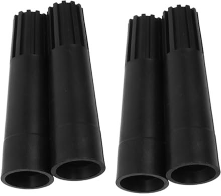 minkissy Threaded Handle Tips Pole Adapter 4pcs Set Black Pp Plastic Telescopic Pole Attachment for Squeegee Broom Mop Cleaning Tools Household Use