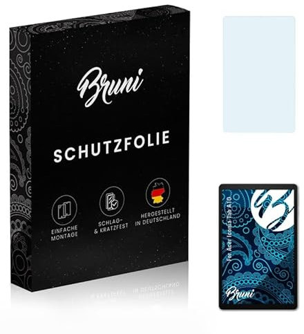 Bruni Screen Protector compatible with Acer Iconia Tab A10 Protector Film, crystal clear Protective Film (2X)